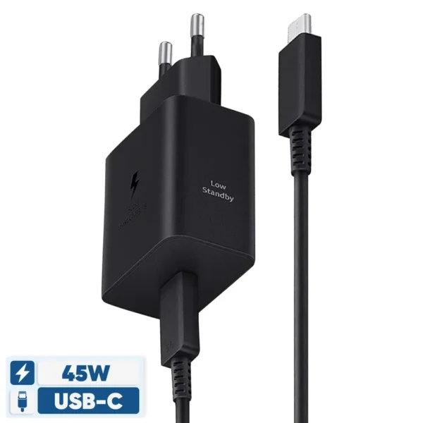 شارژر دیواری 45 وات سامسونگ مدل EP-T4511 Low Standby به همراه کابل USB-C به طول 1.8 متر - دو پین - تصویر 7