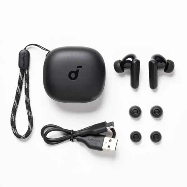هدفون بلوتوثی انکر مدل SoundCore R50i A3949 با نویز کنسلینگ میکروفون، درگاه شارژ USB Type-C، دارای فناوری AI-Enhanced Calls برای کاهش نویز و بهبود مکالمات، مقاوم در برابر رطوبت و عرق - تصویر 5