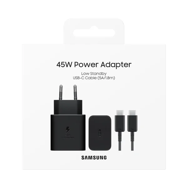 شارژر دیواری 45 وات سامسونگ مدل EP-T4511 Low Standby به همراه کابل USB-C به طول 1.8 متر - دو پین - تصویر 5
