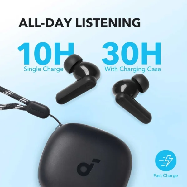 هدفون بلوتوثی انکر مدل SoundCore R50i A3949 با نویز کنسلینگ میکروفون، درگاه شارژ USB Type-C، دارای فناوری AI-Enhanced Calls برای کاهش نویز و بهبود مکالمات، مقاوم در برابر رطوبت و عرق - تصویر 10