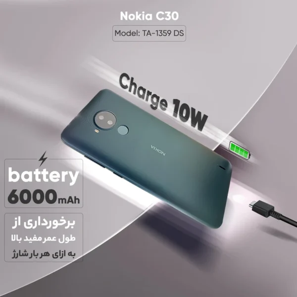 گوشی موبایل نوکیا مدل C30 TA-1359 DS دو سیم کارت ظرفیت 64 گیگابایت و رم 3 گیگابایت - تصویر 8