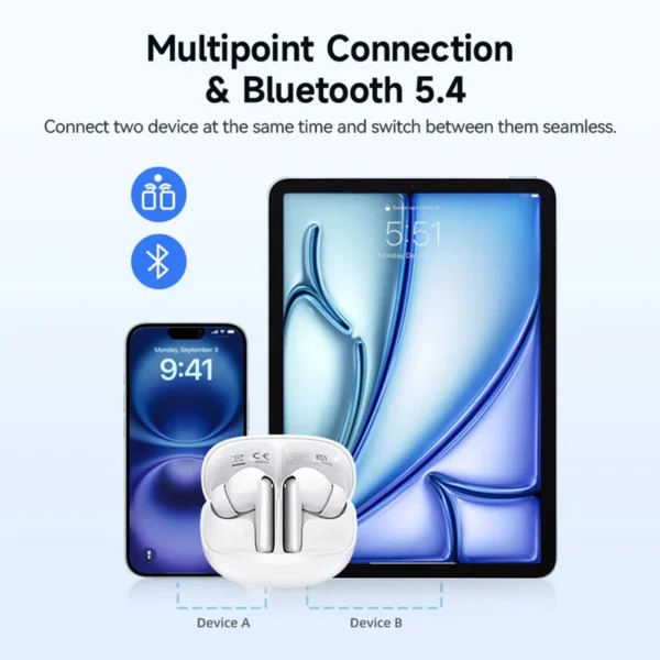 هدفون بلوتوثی کیو سی وای مدل Melobuds N50 - تصویر 9