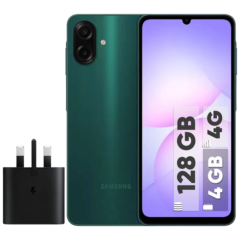 گوشی موبایل سامسونگ مدل Galaxy A07 دو سیم کارت ظرفیت 128 گیگابایت و رم 4 گیگابایت - به همراه شارژر 25 وات سامسونگ